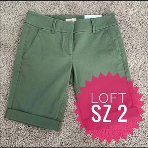 NWT Ann Taylor LOFT Bermuda Roll Shorts sz 2